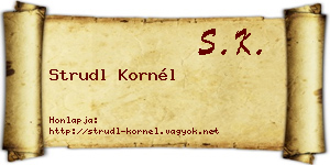 Strudl Kornél névjegykártya