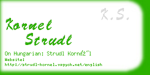 kornel strudl business card
